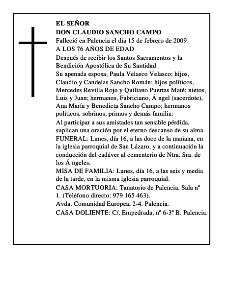 DON CLAUDIO SANCHO CAMPO