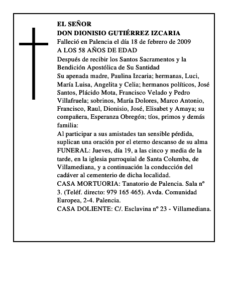 DON DIONISIO GUTIÉRREZ IZCARIA