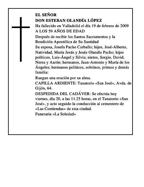 DON ESTEBAN OLANDÍA LÓPEZ