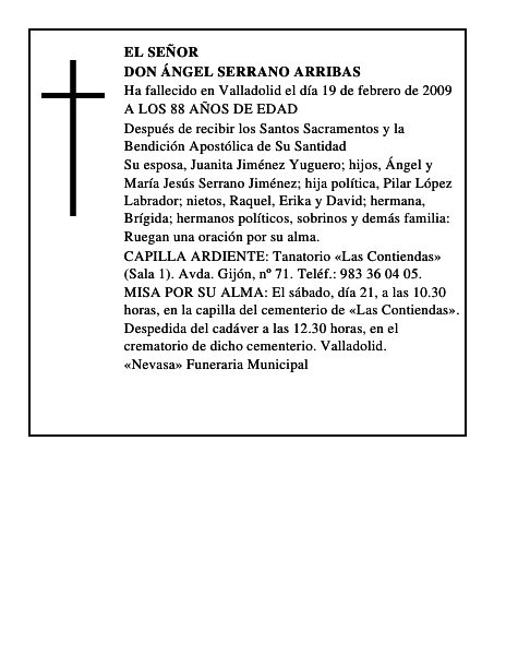 DON ÁNGEL SERRANO ARRIBAS