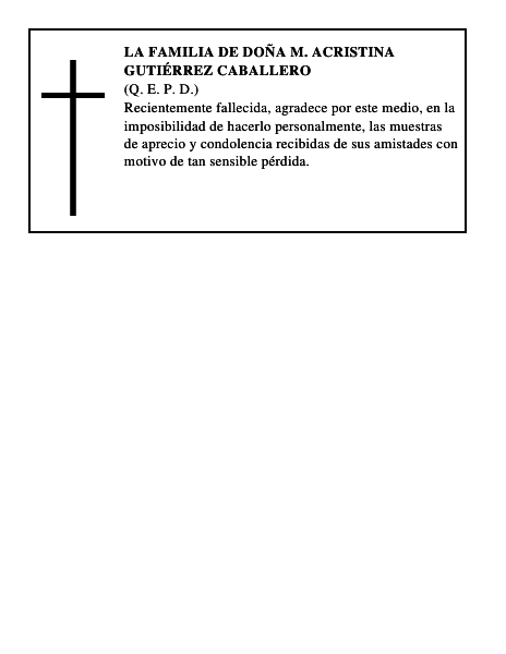 LA FAMILIA DE DOÑA M. aCRISTINA GUTIÉRREZ CABALLERO