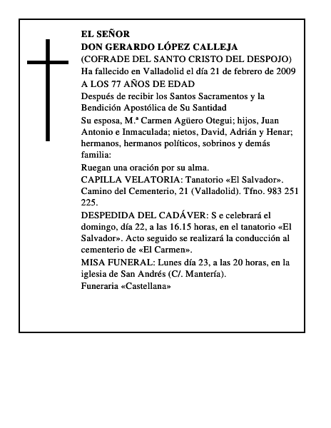 DON GERARDO LÓPEZ CALLEJA