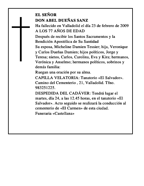 DON ABEL DUEÑAS SANZ