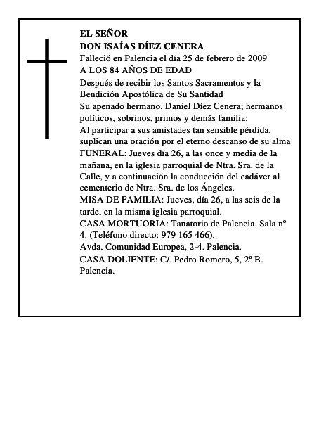 DON ISAÍAS DÍEZ CENERA