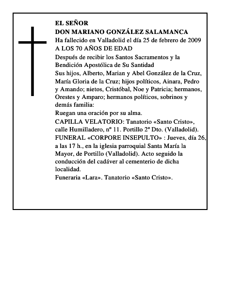 DON MARIANO GONZÁLEZ SALAMANCA