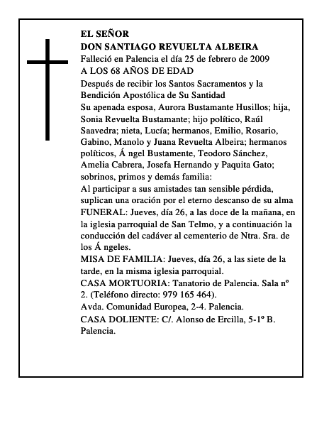 DON SANTIAGO REVUELTA ALBEIRA