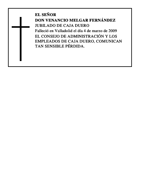 DON VENANCIO MELGAR FERNÁNDEZ