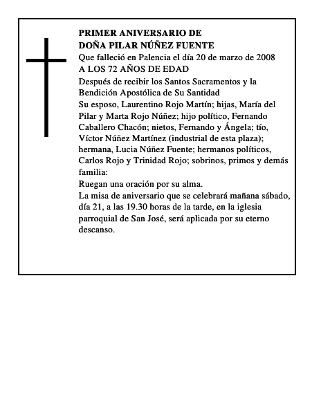 DOÑA PILAR NÚÑEZ FUENTE