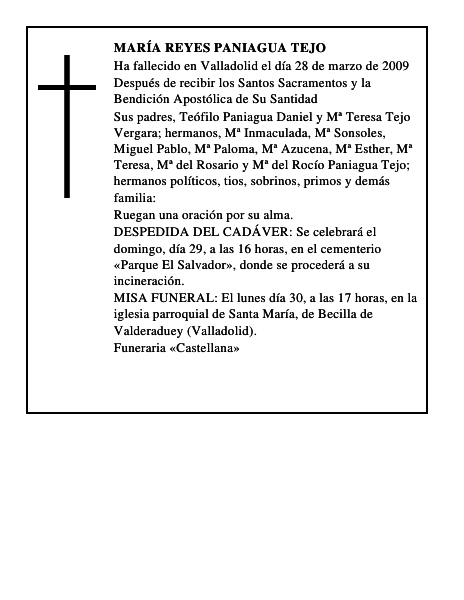 MARÍA REYES PANIAGUA TEJO