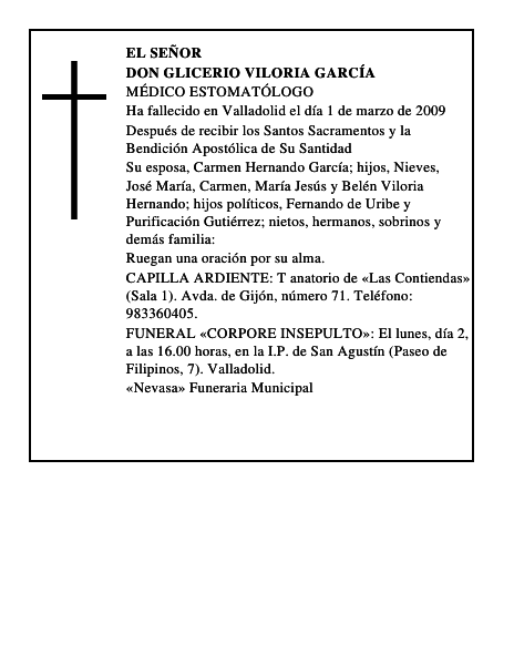 DON GLICERIO VILORIA GARCÍA