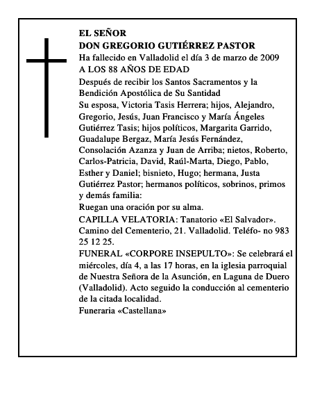 DON GREGORIO GUTIÉRREZ PASTOR