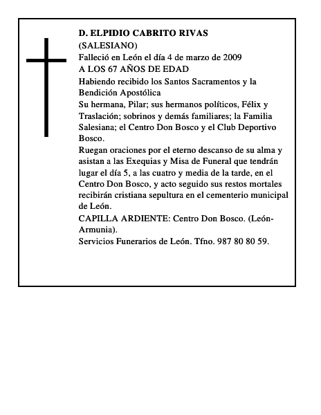 D. ELPIDIO CABRITO RIVAS