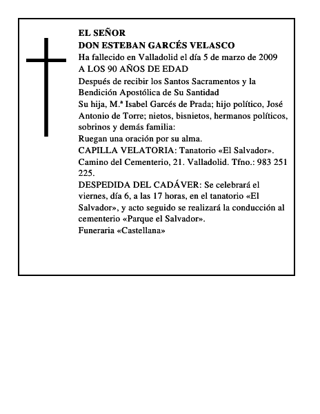 DON ESTEBAN GARCÉS VELASCO