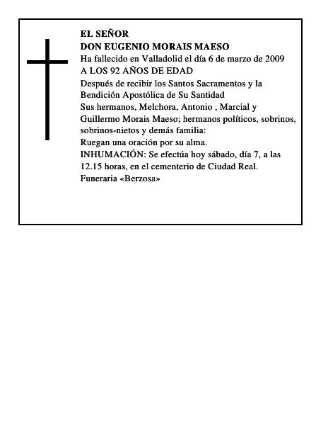 DON EUGENIO MORAIS MAESO