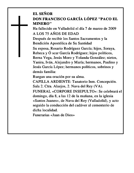 DON FRANCISCO GARCÍA LÓPEZ 'PACO EL MINERO'