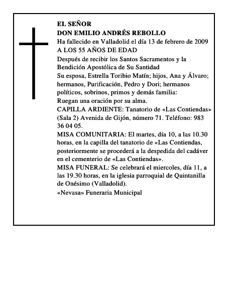 DON EMILIO ANDRÉS REBOLLO