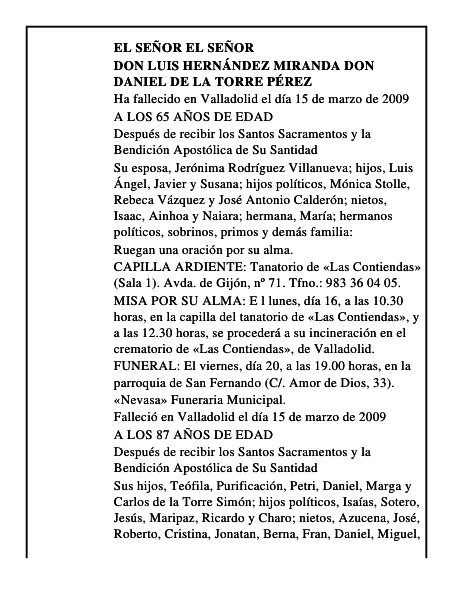 DON LUIS HERNÁNDEZ MIRANDA DON DANIEL DE LA TORRE PÉREZ