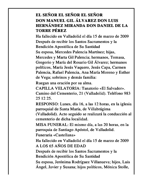 DON MANUEL GIL ÁLVAREZ DON LUIS HERNÁNDEZ MIRANDA DON DANIEL DE LA TORRE PÉREZ