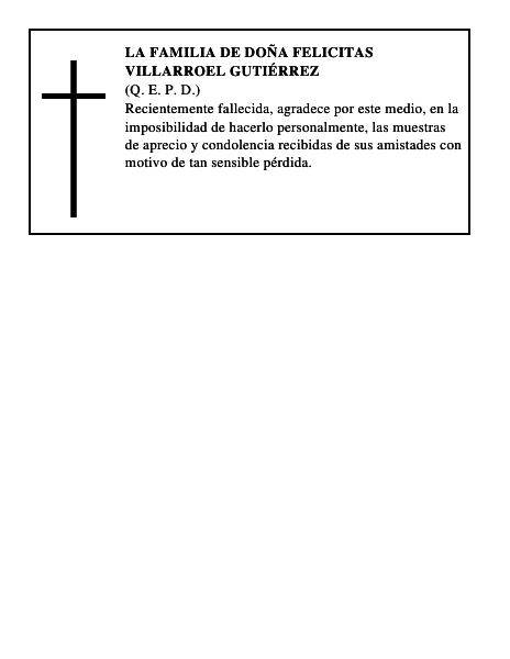 LA FAMILIA DE DOÑA FELICITAS VILLARROEL GUTIÉRREZ
