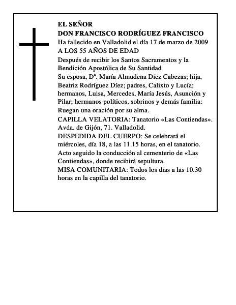 DON FRANCISCO RODRÍGUEZ FRANCISCO