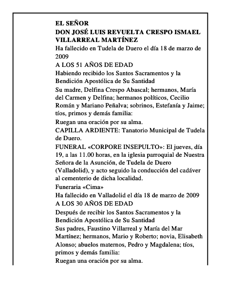 DON JOSÉ LUIS REVUELTA CRESPO ISMAEL VILLARREAL MARTÍNEZ