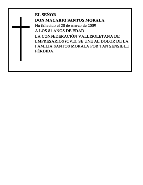 DON MACARIO SANTOS MORALA
