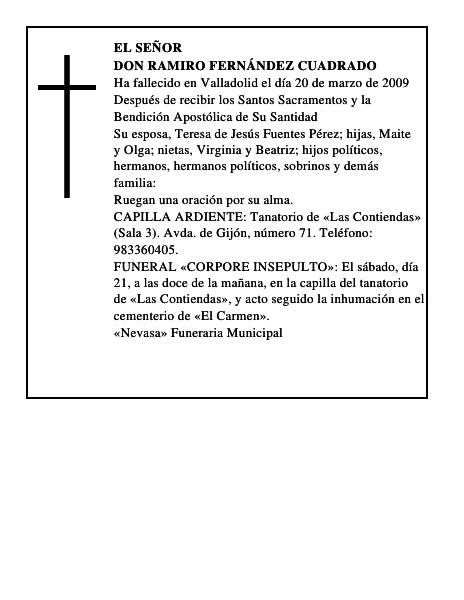 DON RAMIRO FERNÁNDEZ CUADRADO