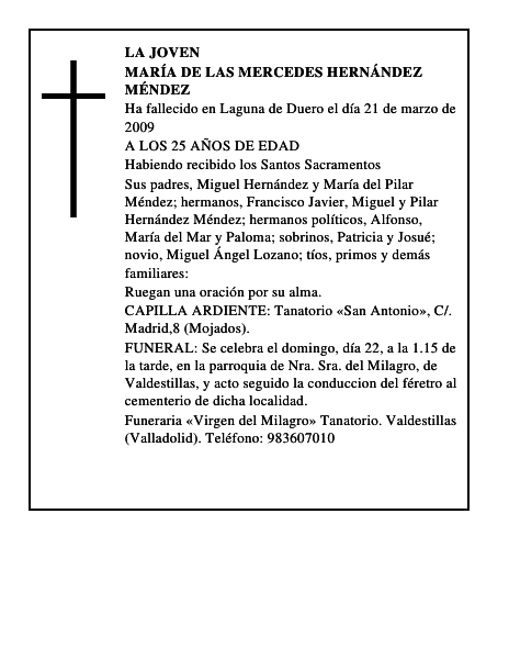 MARÍA DE LAS MERCEDES HERNÁNDEZ MÉNDEZ