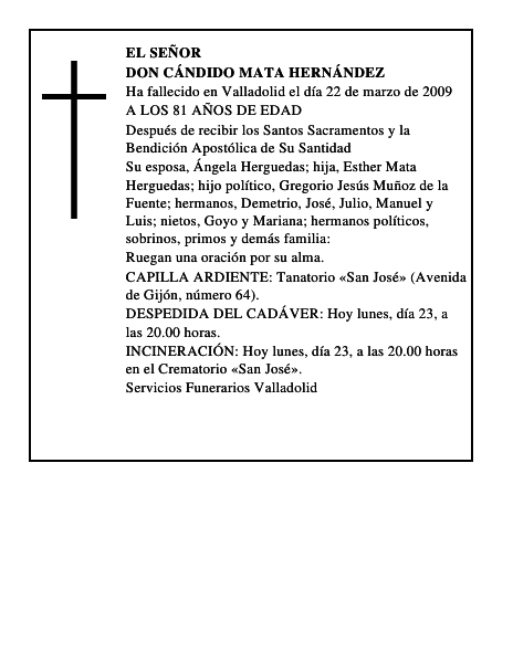 DON CÁNDIDO MATA HERNÁNDEZ