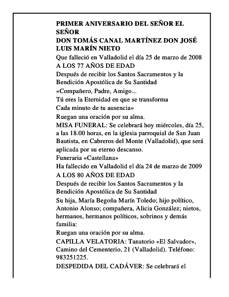 DON TOMÁS CANAL MARTÍNEZ DON JOSÉ LUIS MARÍN NIETO