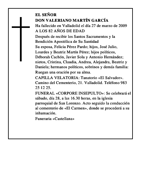 DON VALERIANO MARTÍN GARCÍA