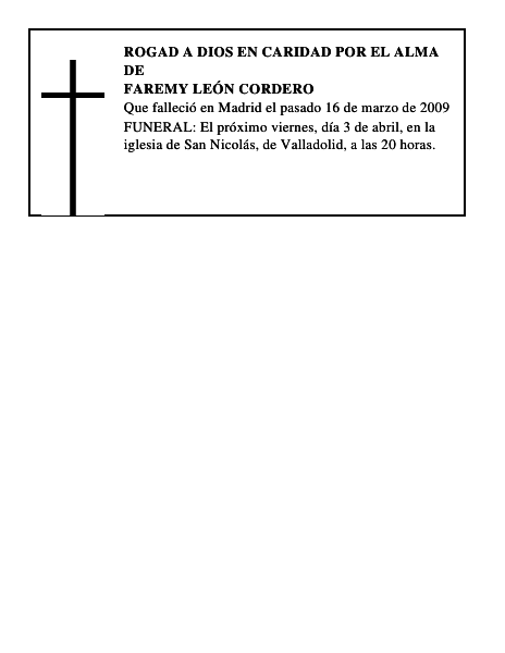 FAREMY LEÓN CORDERO