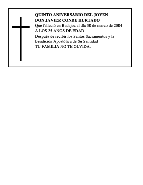 DON JAVIER CONDE HURTADO