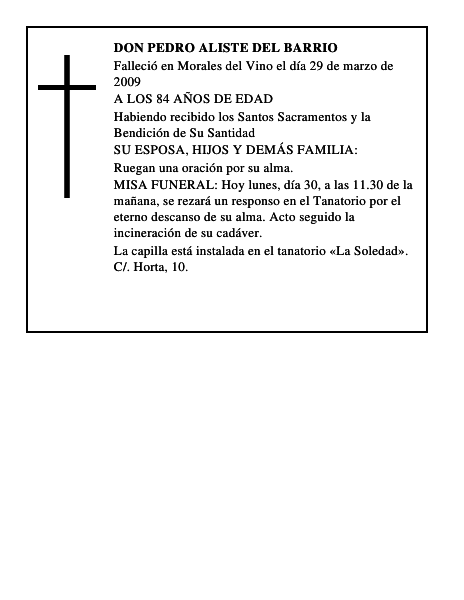 DON PEDRO ALISTE DEL BARRIO