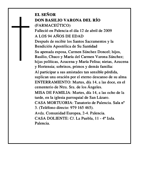 DON BASILIO VARONA DEL RÍO