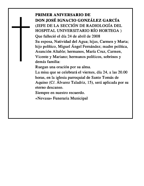 DON JOSÉ IGNACIO GONZÁLEZ GARCÍA