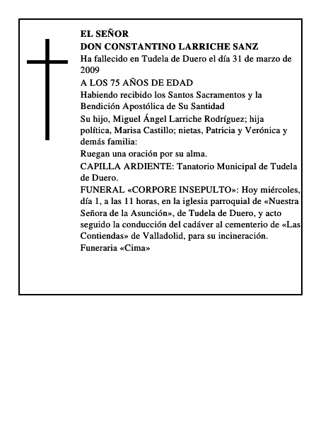 DON CONSTANTINO LARRICHE SANZ