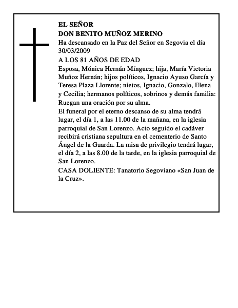 DON BENITO MUÑOZ MERINO
