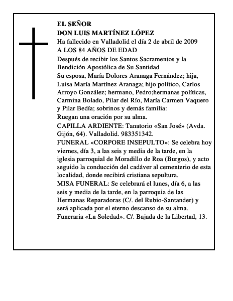 DON LUIS MARTINEZ LOPEZ