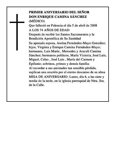 DON ENRIQUE CAMINA SÁNCHEZ