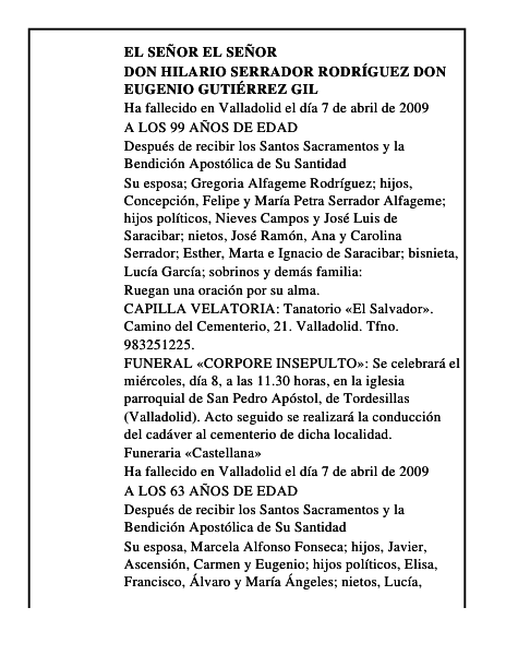 DON HILARIO SERRADOR RODRÍGUEZ DON EUGENIO GUTIÉRREZ GIL