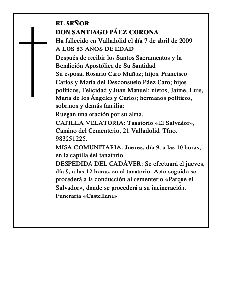 DON SANTIAGO PÁEZ CORONA