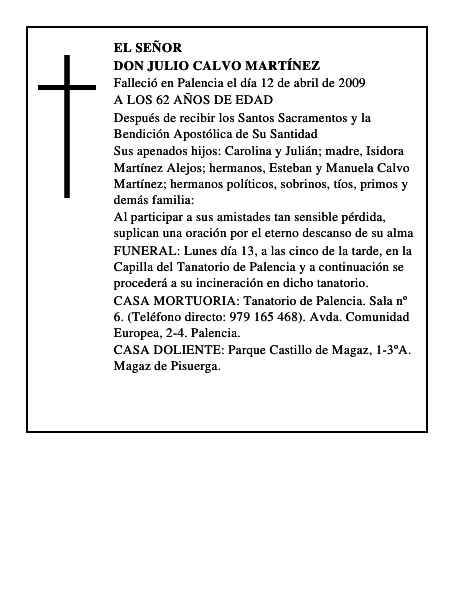 DON JULIO CALVO MARTÍNEZ