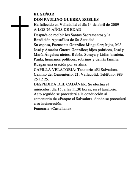 DON PAULINO GUERRA ROBLES