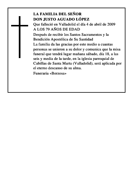 DON JUSTO AGUADO LÓPEZ