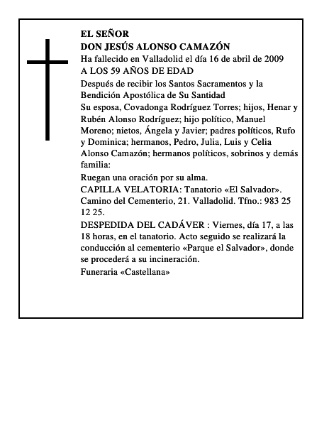 DON JESÚS ALONSO CAMAZÓN