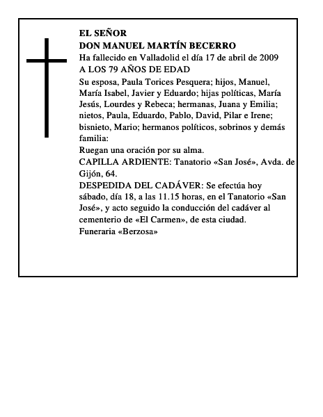 DON MANUEL MARTÍN BECERRO