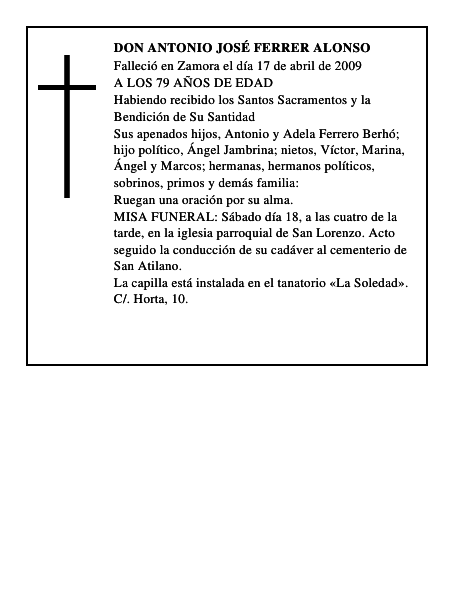 DON ANTONIO JOSÉ FERRER ALONSO