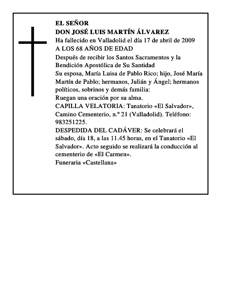 DON JOSÉ LUIS MARTÍN ÁLVAREZ