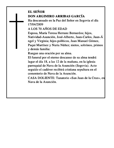 DON ARGIMIRO ARRIBAS GARCÍA